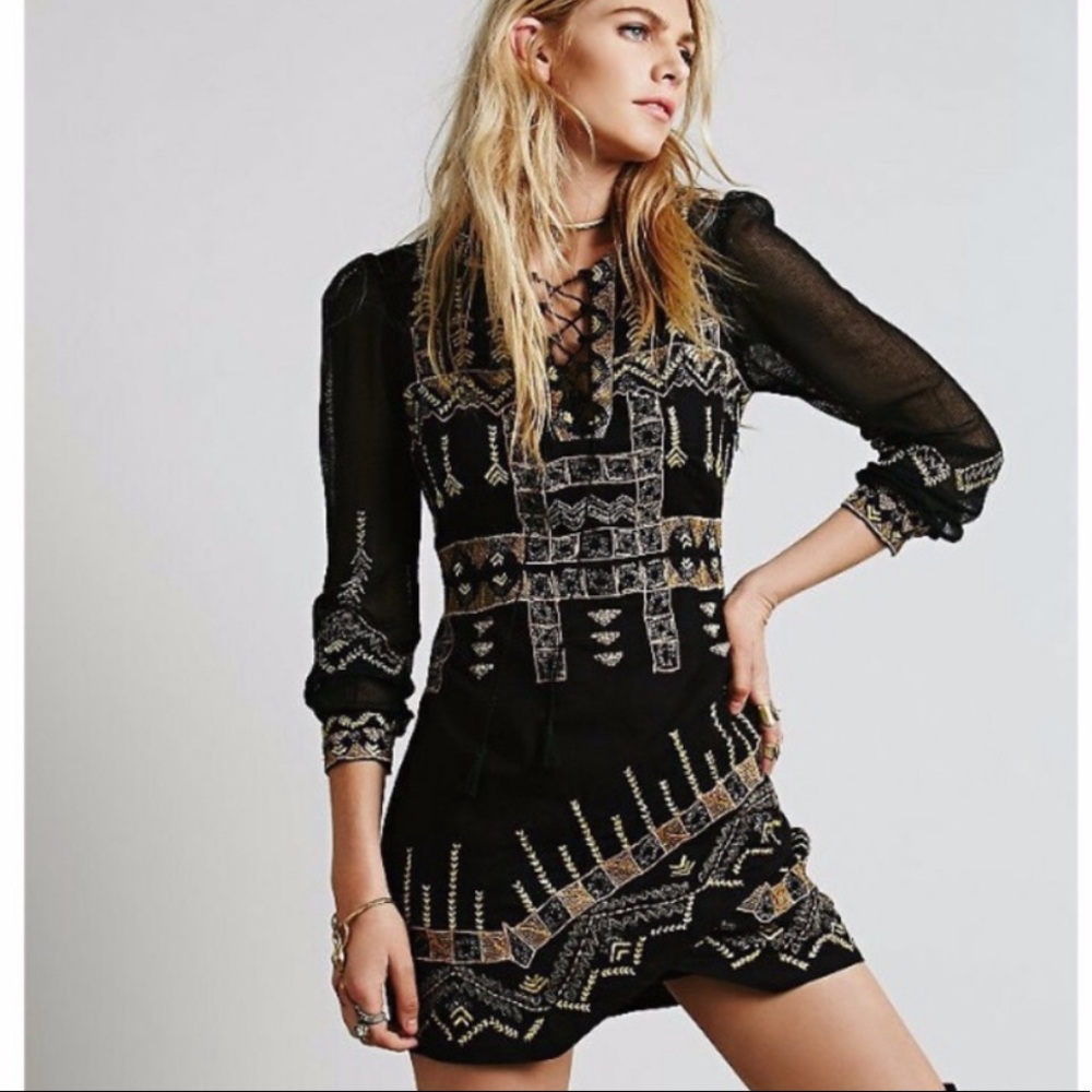 ISO Free People Stella Embroidered Dress